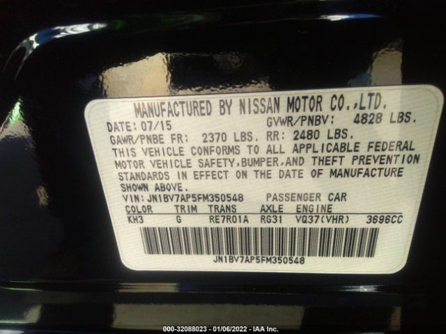 Photo 8 VIN: JN1BV7AP5FM350548 - INFINITI Q50 