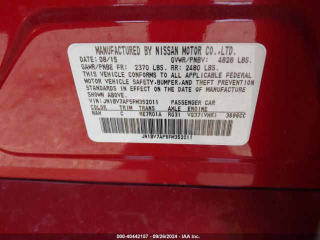 Photo 8 VIN: JN1BV7AP5FM352011 - INFINITI Q50 