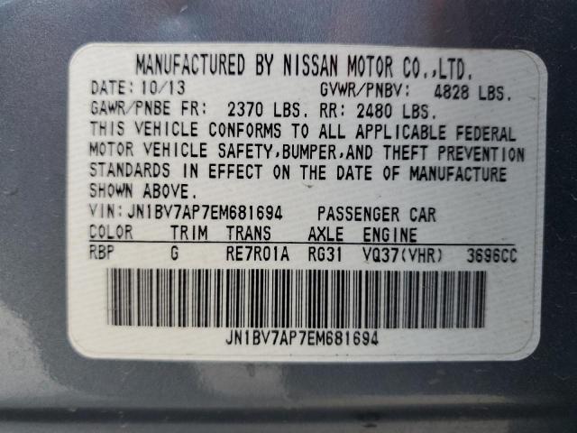 Photo 12 VIN: JN1BV7AP7EM681694 - INFINITI Q50 BASE 