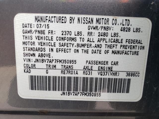 Photo 11 VIN: JN1BV7AP7FM350955 - INFINITI Q50 BASE 