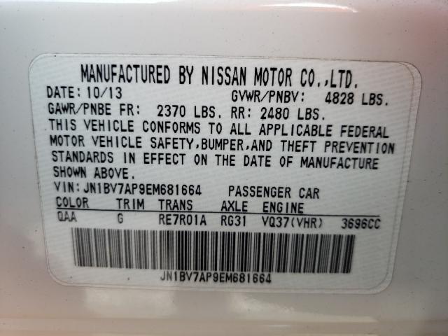 Photo 9 VIN: JN1BV7AP9EM681664 - INFINITI Q50 BASE 