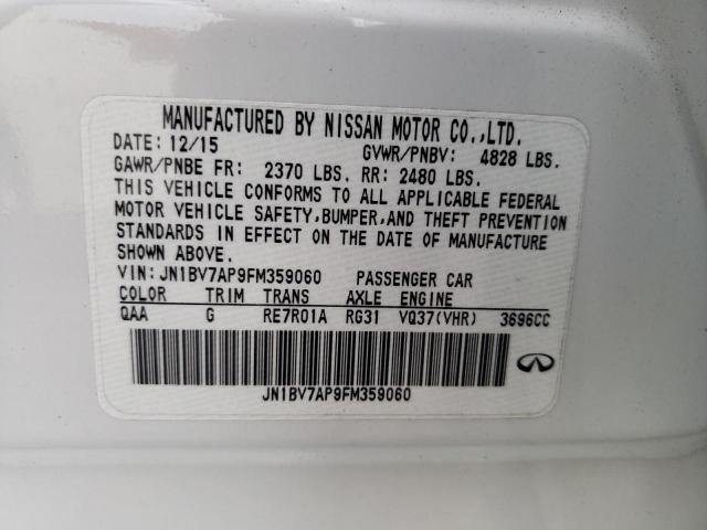 Photo 11 VIN: JN1BV7AP9FM359060 - INFINITI Q50 BASE 