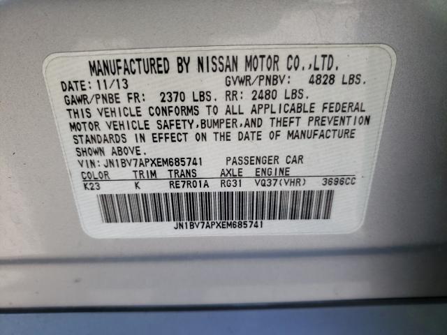 Photo 9 VIN: JN1BV7APXEM685741 - INFINITI Q50 BASE 