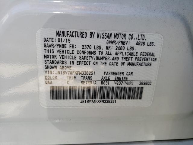 Photo 9 VIN: JN1BV7APXFM338251 - INFINITI Q50 BASE 