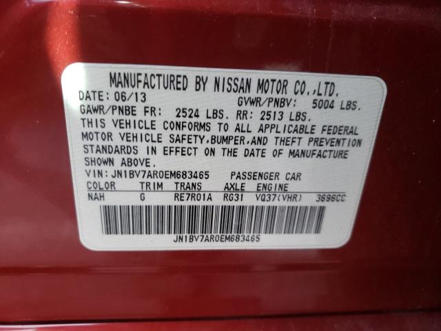 Photo 9 VIN: JN1BV7AR0EM683465 - INFINITI Q50 BASE 