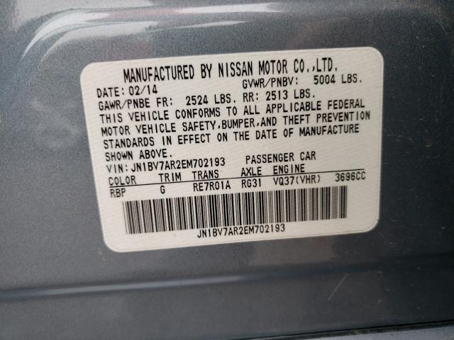 Photo 9 VIN: JN1BV7AR2EM702193 - INFINITI Q50 BASE 