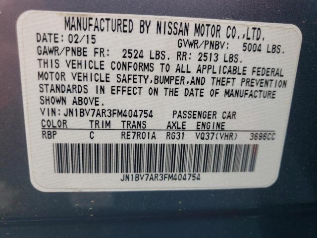 Photo 9 VIN: JN1BV7AR3FM404754 - INFINITI Q50 BASE 