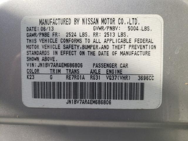 Photo 9 VIN: JN1BV7AR4EM686806 - INFINITI Q50 BASE 