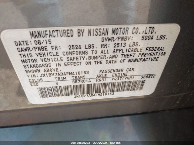 Photo 8 VIN: JN1BV7AR4FM416153 - INFINITI Q50 