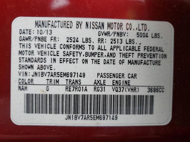 Photo 9 VIN: JN1BV7AR5EM697149 - INFINITI Q50 BASE 