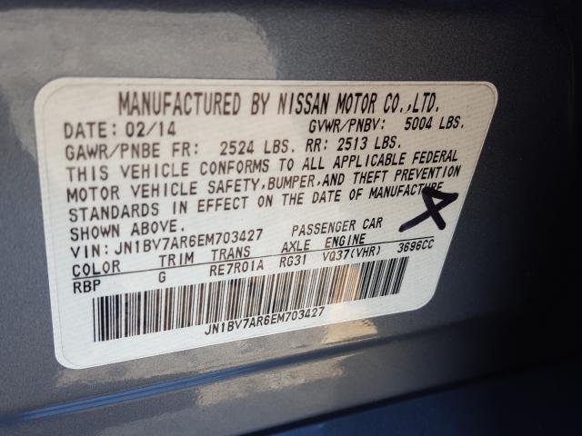 Photo 9 VIN: JN1BV7AR6EM703427 - INFINITI Q50 BASE 