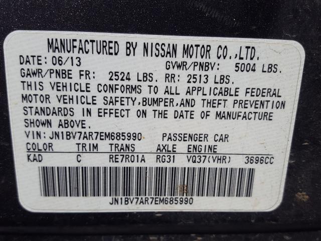 Photo 9 VIN: JN1BV7AR7EM685990 - INFINITI Q50 BASE 