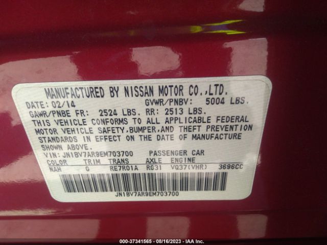 Photo 8 VIN: JN1BV7AR9EM703700 - INFINITI Q50 