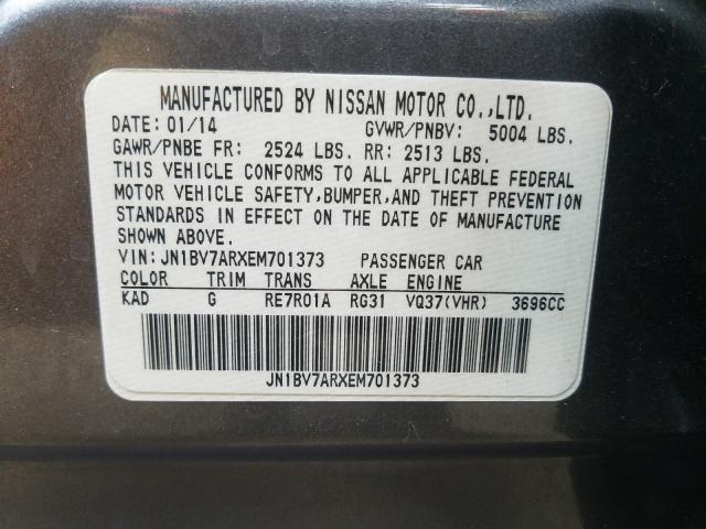 Photo 9 VIN: JN1BV7ARXEM701373 - INFINITI Q50 BASE 