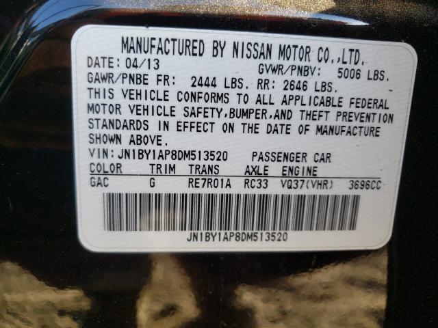 Photo 9 VIN: JN1BY1AP8DM513520 - INFINITI M37 