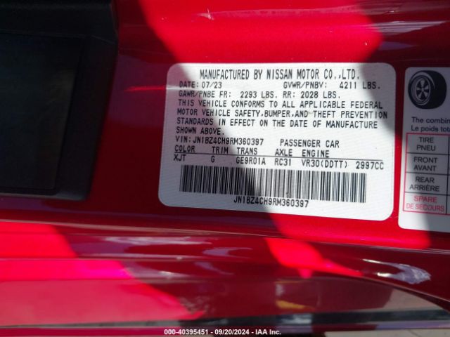 Photo 8 VIN: JN1BZ4CH9RM360397 - NISSAN NISSAN Z 