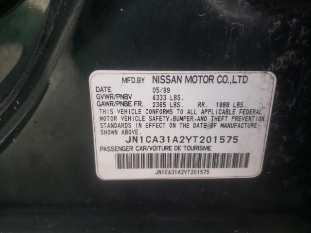 Photo 9 VIN: JN1CA31A2YT201575 - NISSAN MAXIMA GLE 