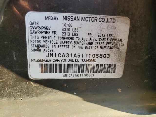 Photo 11 VIN: JN1CA31A51T105803 - NISSAN MAXIMA GXE 