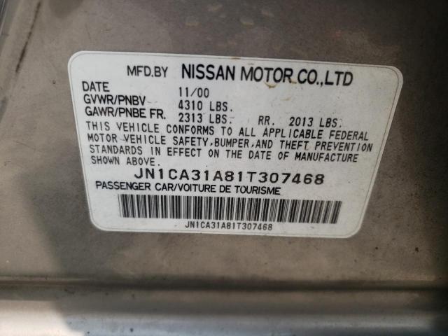 Photo 11 VIN: JN1CA31A81T307468 - NISSAN MAXIMA GXE 