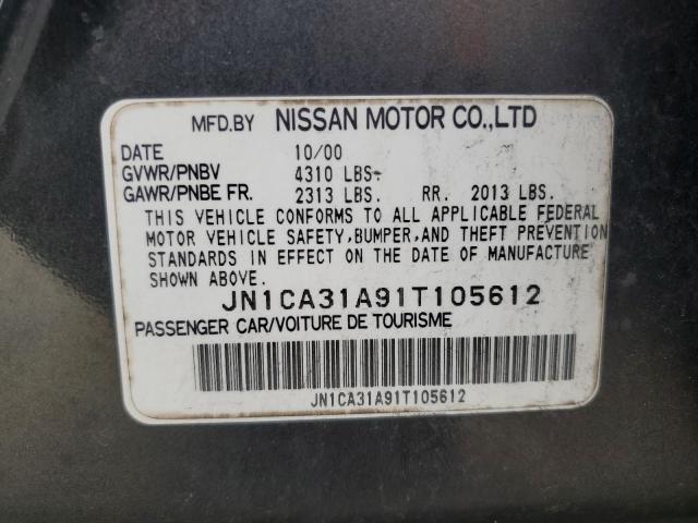 Photo 12 VIN: JN1CA31A91T105612 - NISSAN MAXIMA GXE 