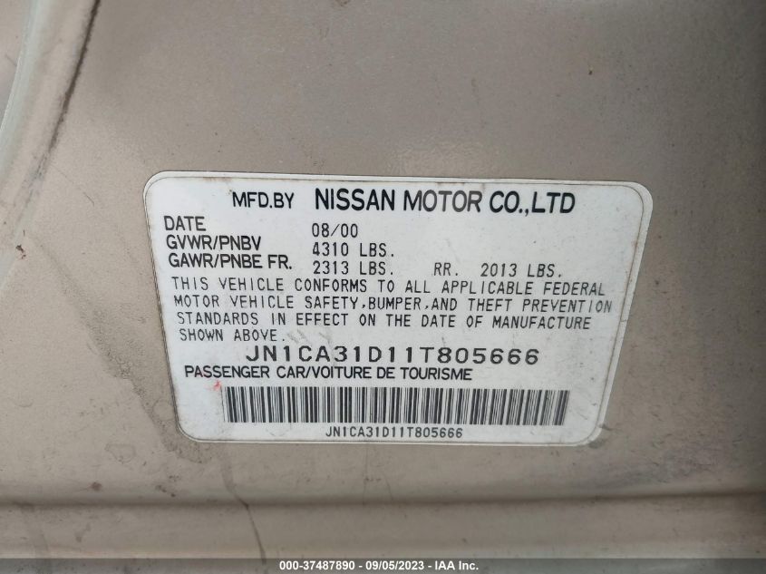 Photo 8 VIN: JN1CA31D11T805666 - NISSAN MAXIMA 