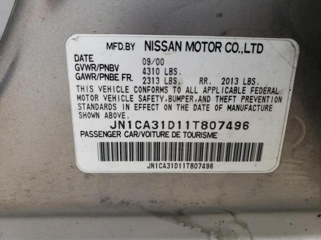 Photo 11 VIN: JN1CA31D11T807496 - NISSAN MAXIMA 