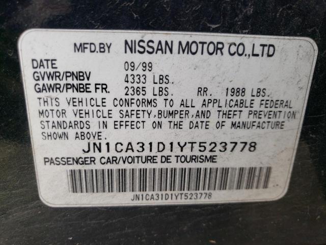 Photo 11 VIN: JN1CA31D1YT523778 - NISSAN MAXIMA 