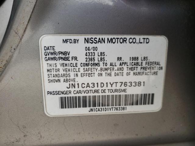 Photo 11 VIN: JN1CA31D1YT763381 - NISSAN MAXIMA GLE 