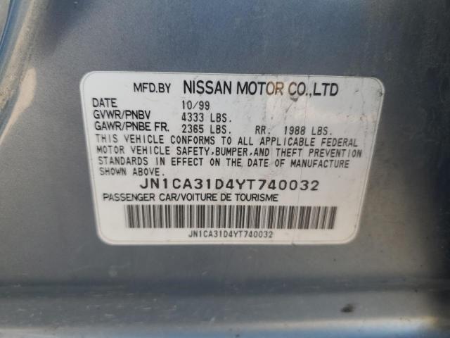 Photo 12 VIN: JN1CA31D4YT740032 - NISSAN MAXIMA 