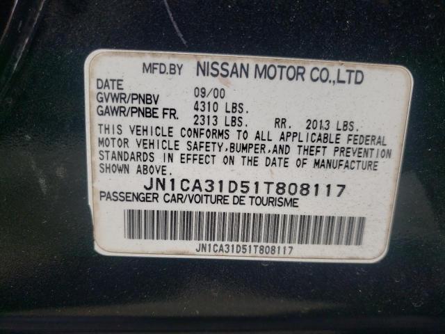 Photo 11 VIN: JN1CA31D51T808117 - NISSAN MAXIMA GXE 