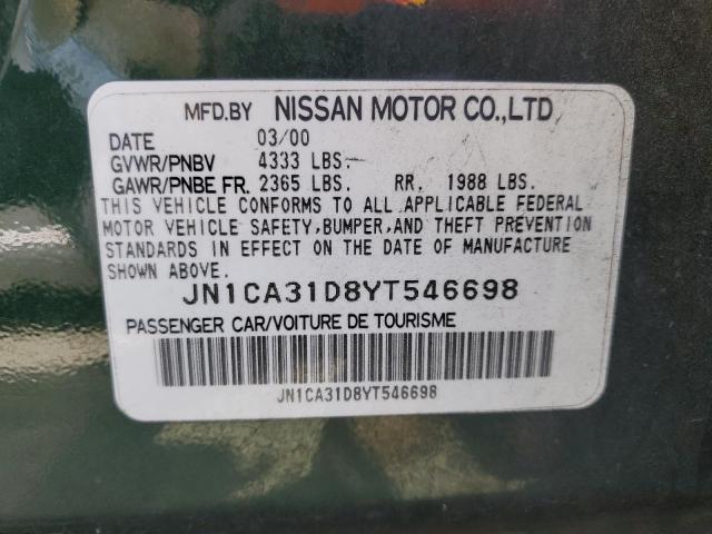 Photo 11 VIN: JN1CA31D8YT546698 - NISSAN MAXIMA GLE 