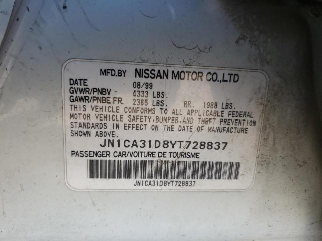 Photo 11 VIN: JN1CA31D8YT728837 - NISSAN MAXIMA GLE 