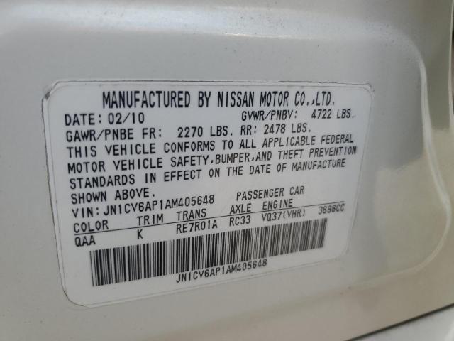 Photo 12 VIN: JN1CV6AP1AM405648 - INFINITI G37 BASE 