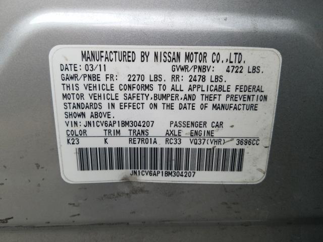 Photo 9 VIN: JN1CV6AP1BM304207 - INFINITI G37 BASE 