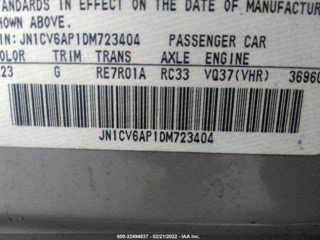 Photo 8 VIN: JN1CV6AP1DM723404 - INFINITI G37 SEDAN 