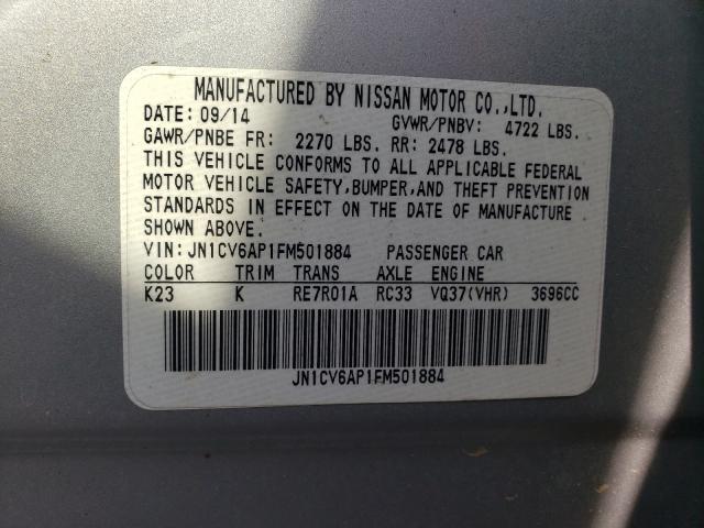 Photo 9 VIN: JN1CV6AP1FM501884 - INFINITI Q40 