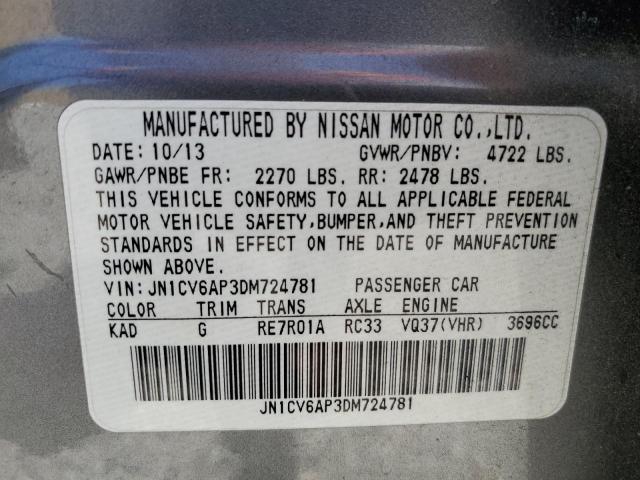 Photo 11 VIN: JN1CV6AP3DM724781 - INFINITI G37 