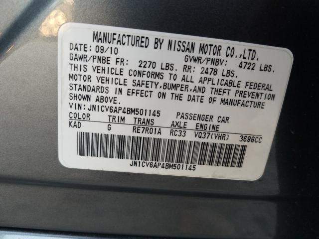 Photo 9 VIN: JN1CV6AP4BM501145 - INFINITI G37 BASE 