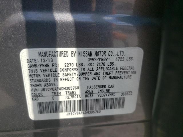 Photo 9 VIN: JN1CV6AP4DM305760 - INFINITI G37 