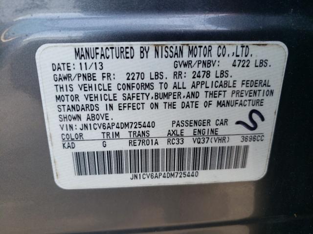 Photo 9 VIN: JN1CV6AP4DM725440 - INFINITI G37 BASE 