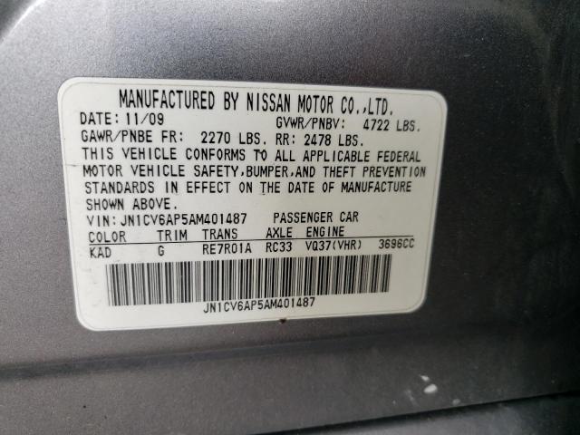 Photo 12 VIN: JN1CV6AP5AM401487 - INFINITI G37 BASE 