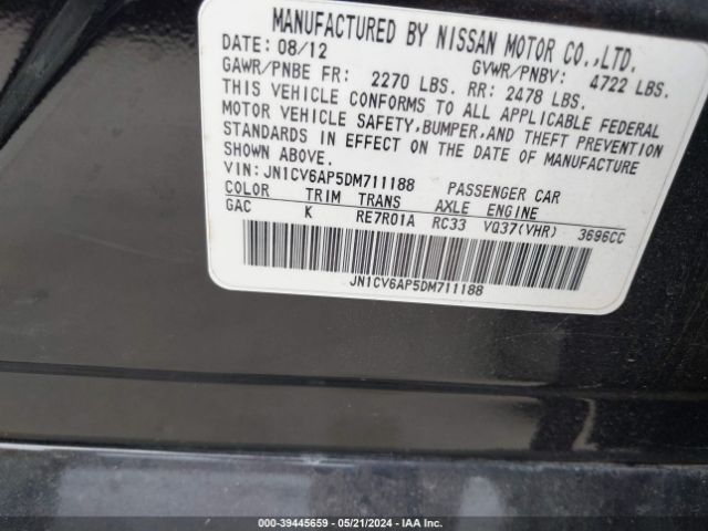 Photo 8 VIN: JN1CV6AP5DM711188 - INFINITI G37 