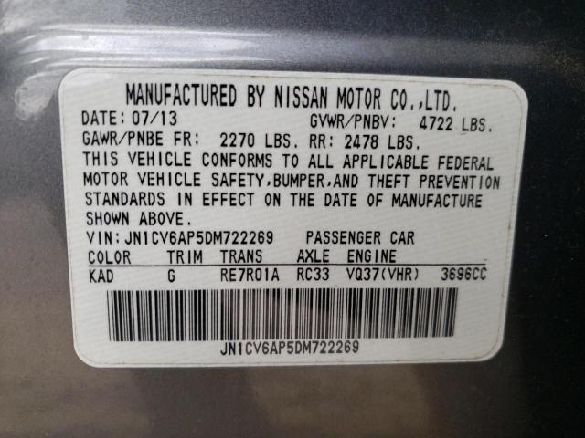 Photo 9 VIN: JN1CV6AP5DM722269 - INFINITI G37 BASE 