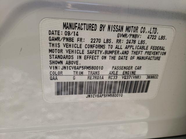 Photo 9 VIN: JN1CV6AP5FM580010 - INFINITI Q40 