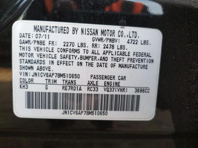 Photo 11 VIN: JN1CV6AP7BM510650 - INFINITI G37 BASE 