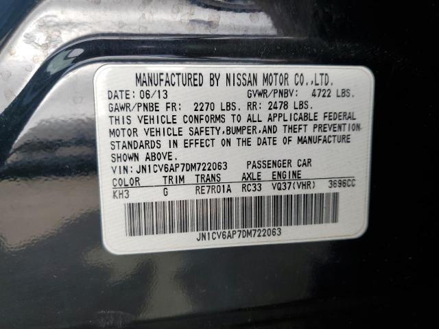 Photo 12 VIN: JN1CV6AP7DM722063 - INFINITI G37 BASE 