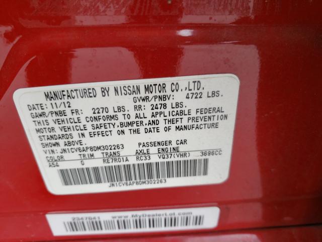 Photo 9 VIN: JN1CV6AP8DM302263 - INFINITI G37 BASE 