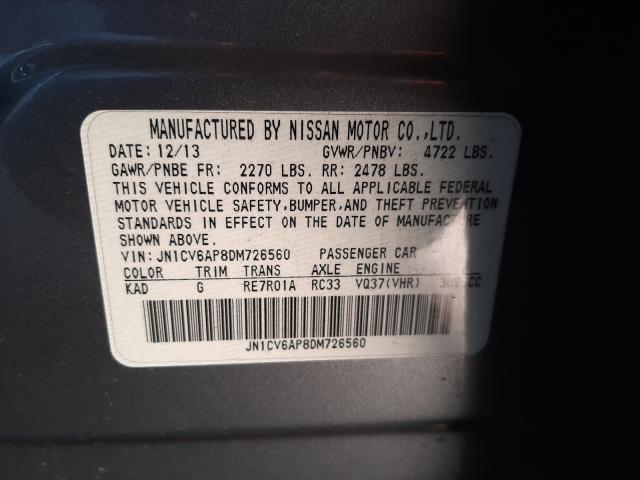 Photo 9 VIN: JN1CV6AP8DM726560 - INFINITI G37 BASE 