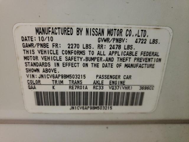 Photo 11 VIN: JN1CV6AP9BM503215 - INFINITI G37 BASE 