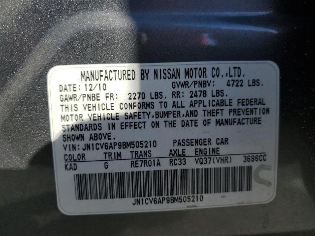 Photo 12 VIN: JN1CV6AP9BM505210 - INFINITI G37 BASE 